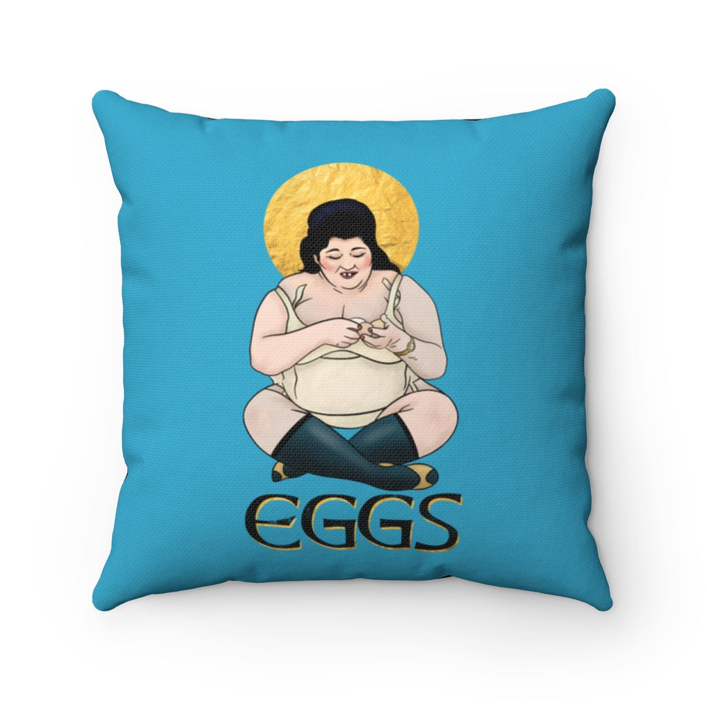 Saint of Eggs  Square Pillow