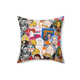 Stickers Square Pillow